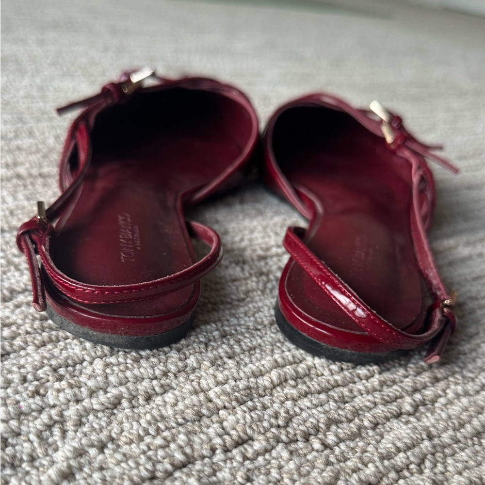 Tony Bianco Bordeaux Patent Leather Jamo Flats - Picture 5 of 5
